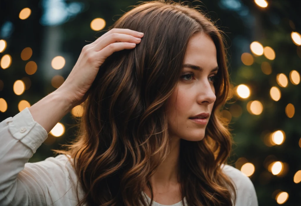 Девушка с блестящими волосами