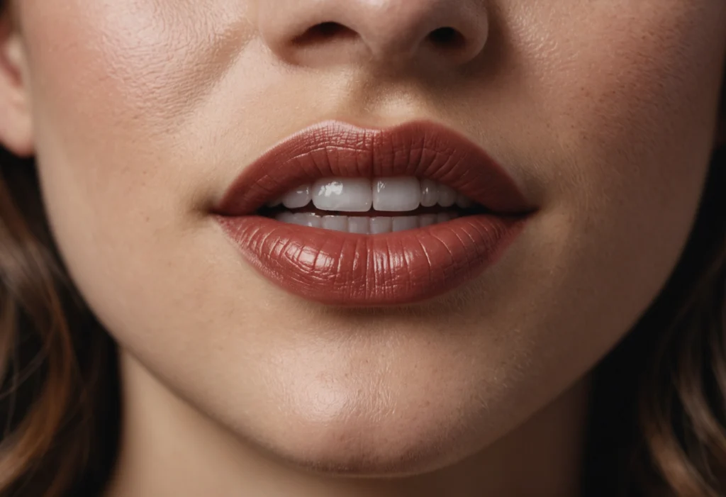 Увлажненные женские губы