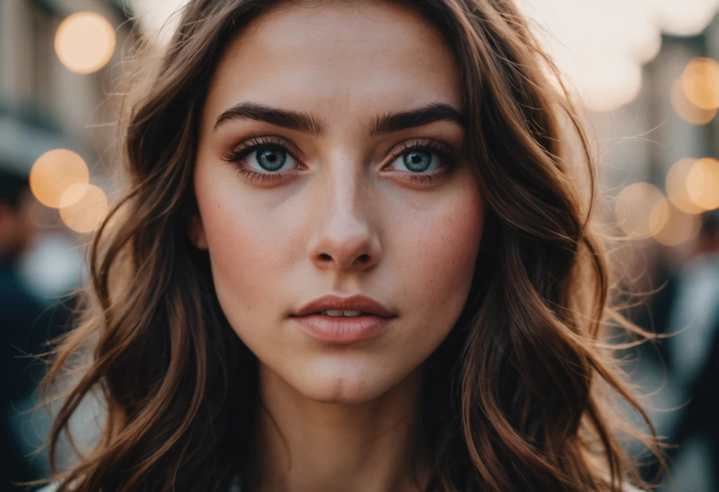 Девушка с длинными ресницами